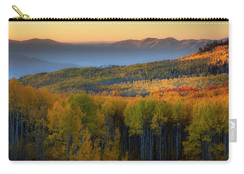 Utah Zip Pouch featuring the photograph Guardsman Pass in the Fall by Michael Ash