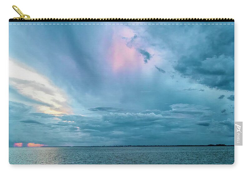 Ocean Zip Pouch featuring the photograph Gulf Storm Clouds by Ginger Stein