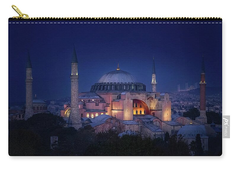 Hagia Sophia Zip Pouch featuring the photograph Hagia Sophia Istanbul by Rebecca Herranen