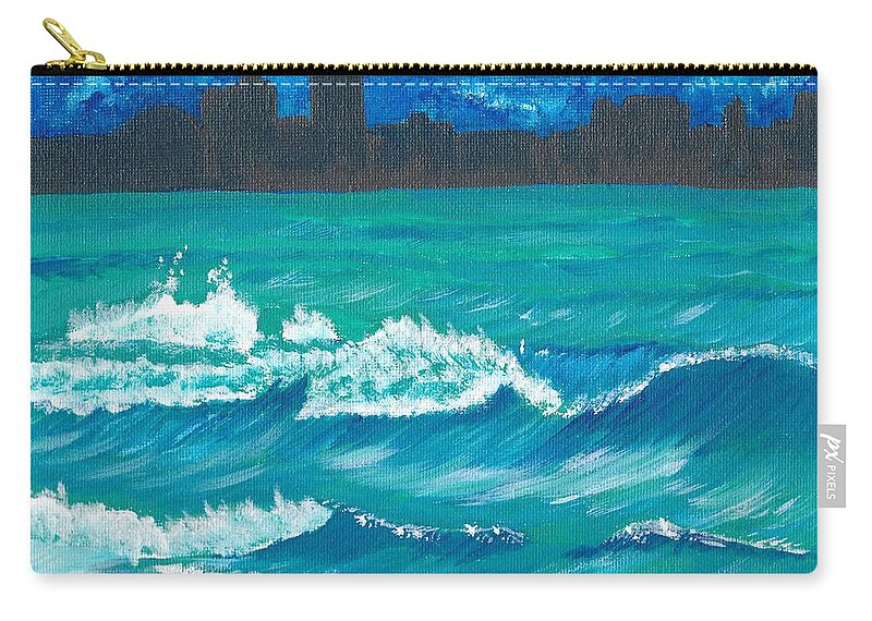 Wave Carry-all Pouch featuring the painting Hamilton Beach 2 by David Bigelow