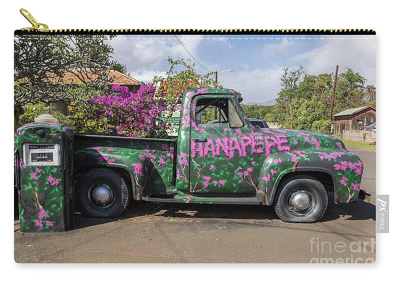 Hanapepe Zip Pouch featuring the photograph Hanapepe Truck by Eva Lechner