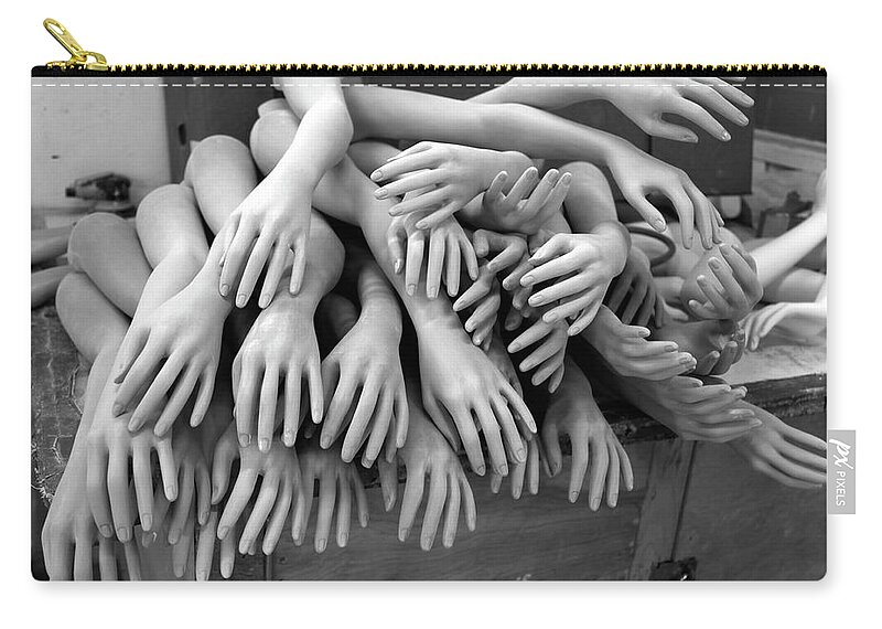 Hands Zip Pouch featuring the photograph Hands by Rick Wilking