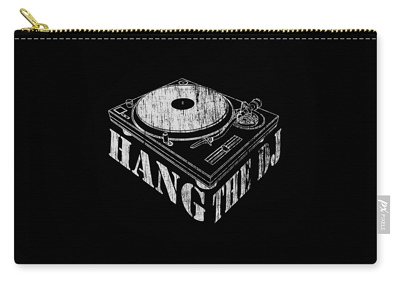 Funny Zip Pouch featuring the digital art Hang The DJ by Flippin Sweet Gear