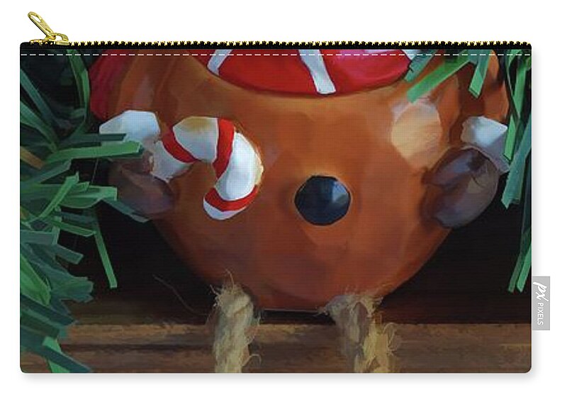 Christmas Décor Zip Pouch featuring the photograph Hanging Around Two by Roberta Byram
