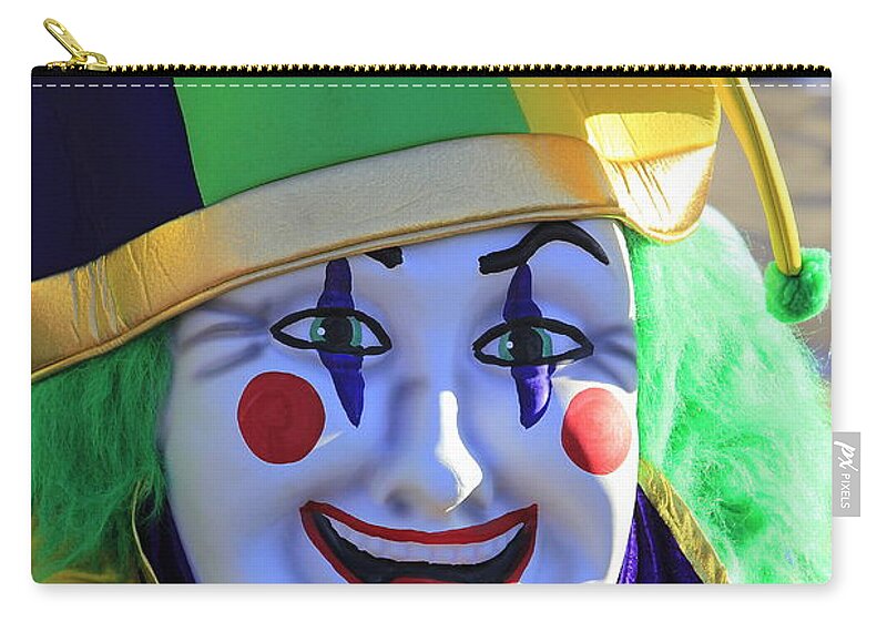 Mardi Gras Zip Pouch featuring the photograph Life Is All About Choices, Keep Smiling by Fiona Kennard