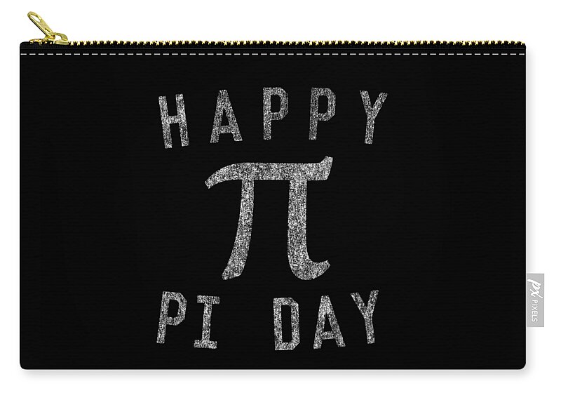 Funny Zip Pouch featuring the digital art Happy Pi Day by Flippin Sweet Gear