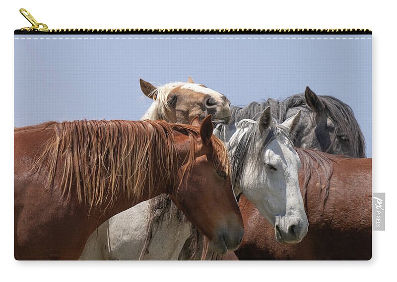 Panorama Zip Pouch featuring the photograph Happy to be Here by Mary Hone
