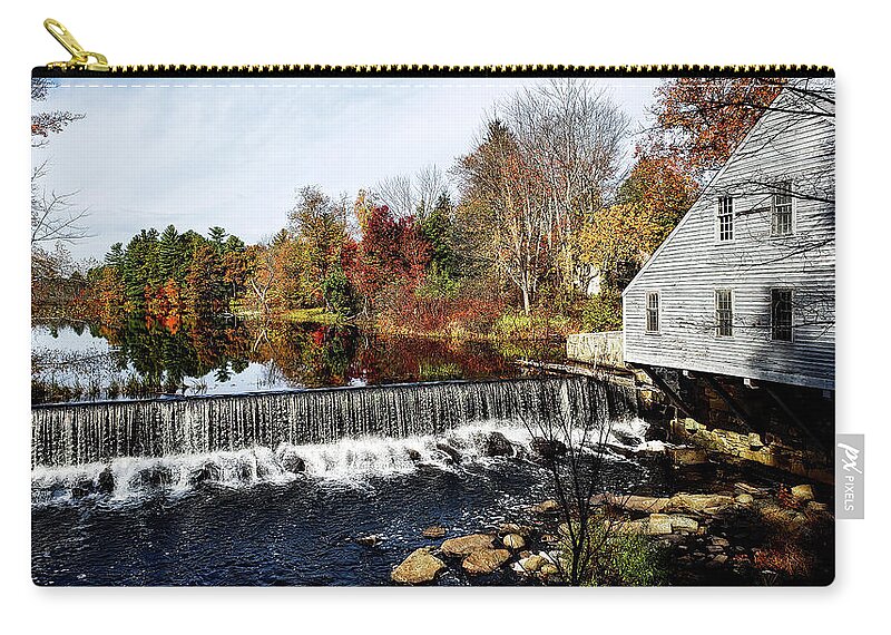 Harbor Pond Zip Pouch featuring the photograph Harbor Pond Townsend Massachusetts by Jeff Folger