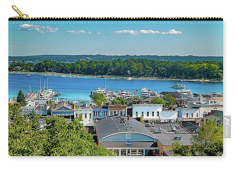 Lake Zip Pouch featuring the photograph Harbor Springs Michigan by Bill Gallagher