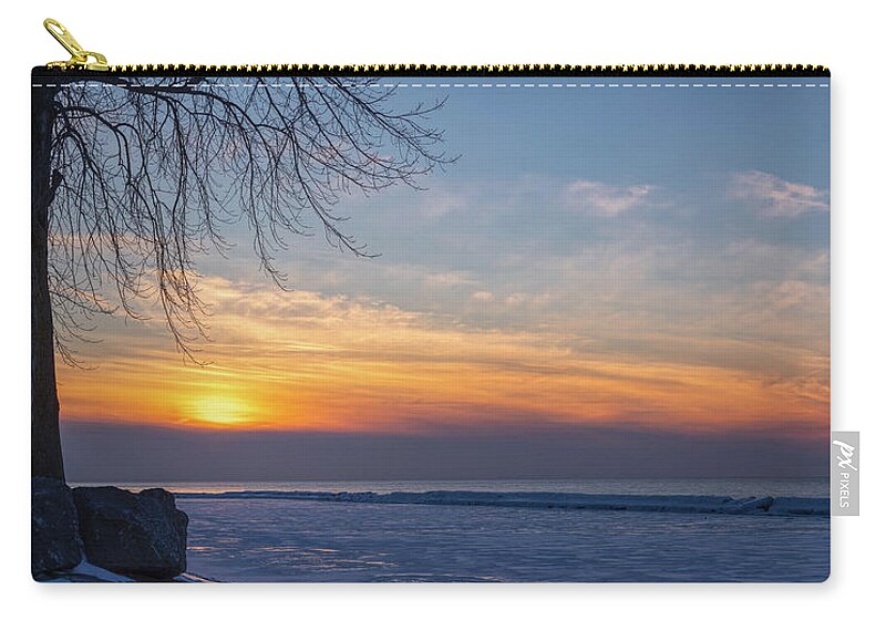Sunset Zip Pouch featuring the photograph Harbor Sunset by Rod Best