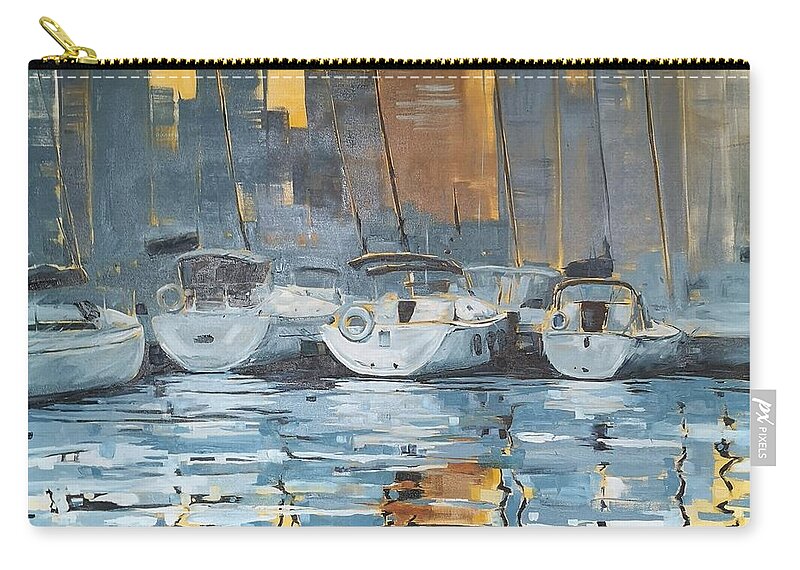 Harbour Carry-all Pouch featuring the painting Harbour by Sheila Romard