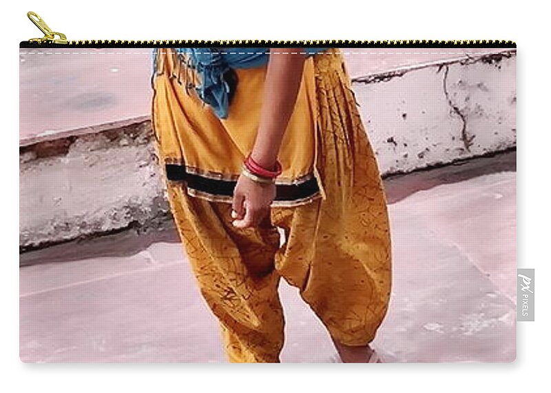 Landscape Abstractions Zip Pouch featuring the photograph Hard Life by Anand Swaroop Manchiraju