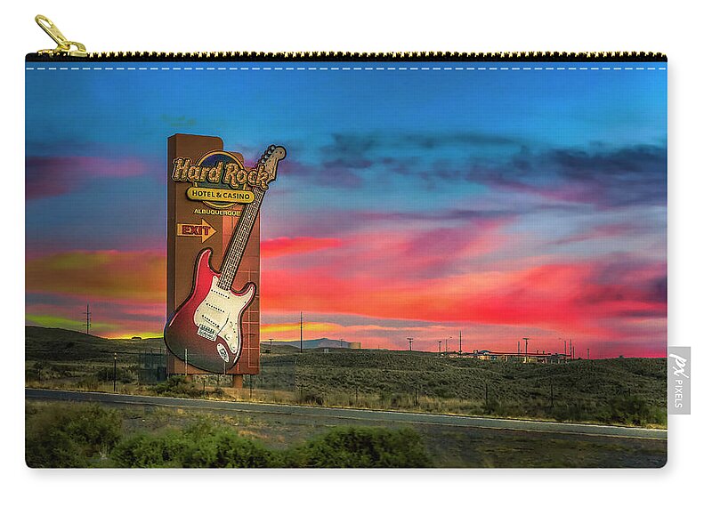 Hard Rock Carry-all Pouch featuring the photograph Hard Rock sign by Micah Offman