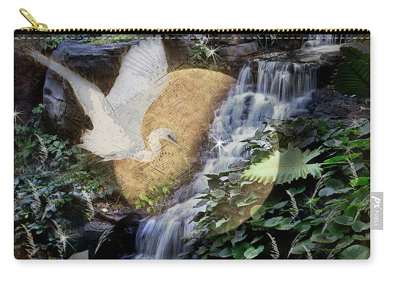 Bird Zip Pouch featuring the photograph Harmony in Nature by Shara Abel