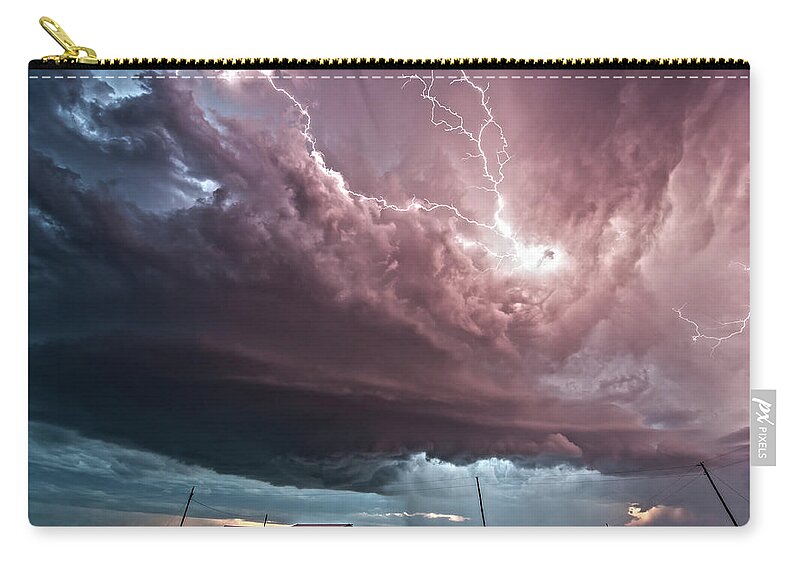 Weather Zip Pouch featuring the photograph Hasty, Colorado by Colt Forney