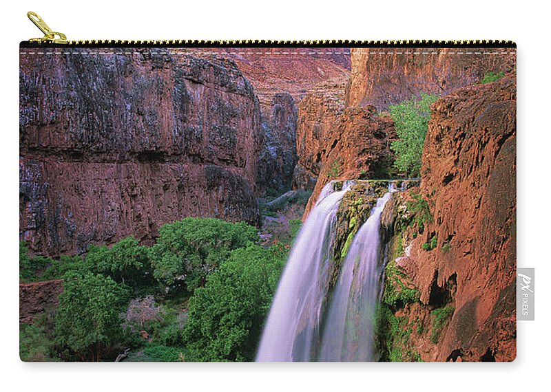 America Carry-all Pouch featuring the photograph Havasu Falls by Inge Johnsson
