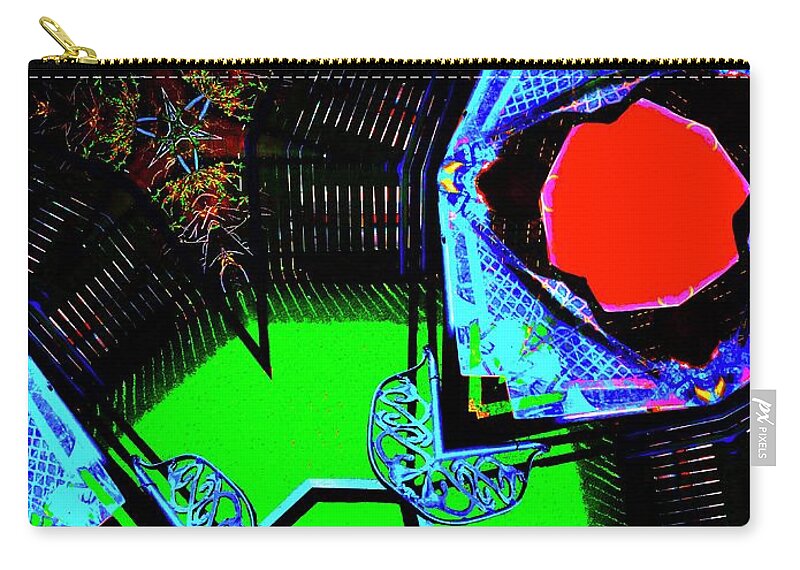Led Lsd Euphoric Euphoria Lights Psychedelic Carry-all Pouch featuring the digital art Have a LED LSD Holiday by Glenn Hernandez