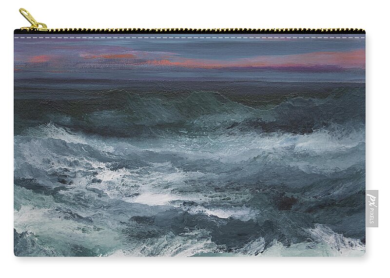 Water Zip Pouch featuring the painting He Stilled the Storm by Linda Bailey