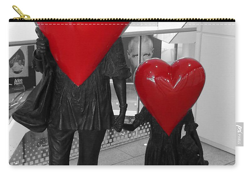 Heart Family Zip Pouch featuring the photograph HEART Family by Thomas Schroeder