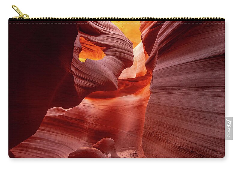 Antelope Canyon Carry-all Pouch featuring the photograph Heart of Antelope Canyon by Wesley Aston