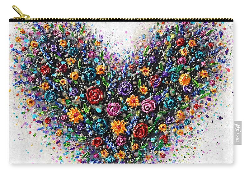Heart Carry-all Pouch featuring the painting Heart of Hope by Amanda Dagg