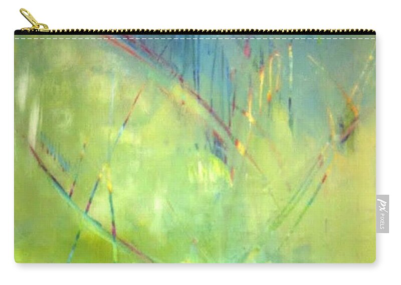 Abstract Heart Zip Pouch featuring the painting Heart of Hope by Eleatta Diver