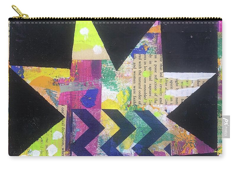 Star Carry-all Pouch featuring the painting Heart's Rebellion by Cyndie Katz