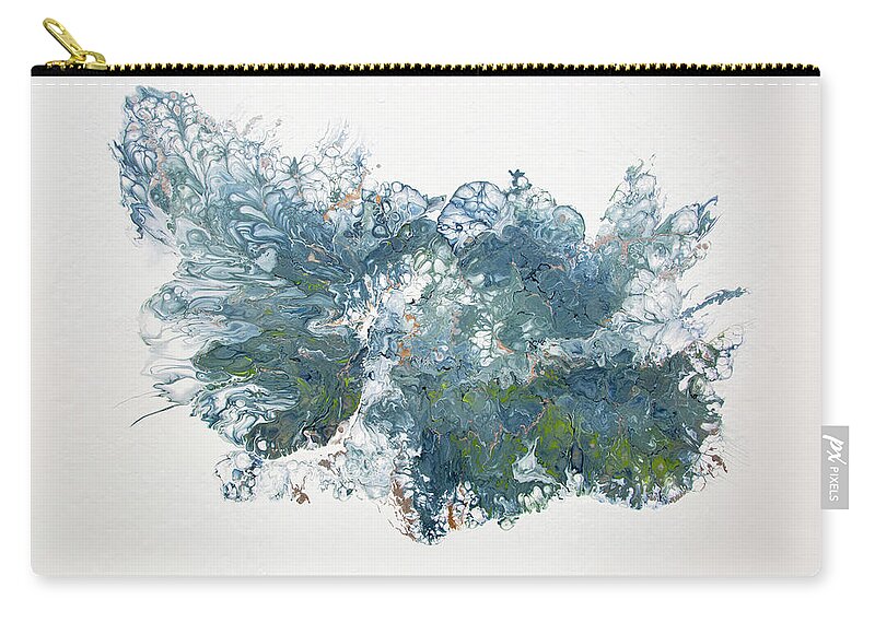 Blue Zip Pouch featuring the painting Heaven's Gravity by Katrina Nixon