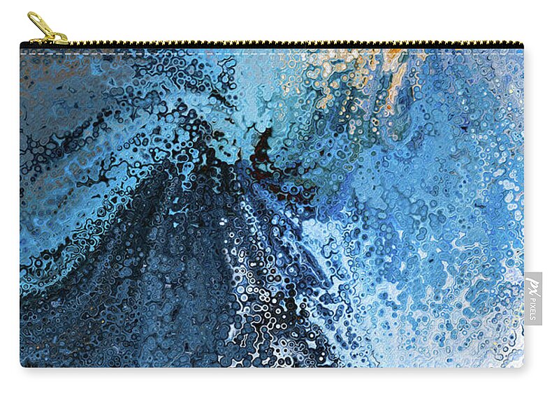 Blue Zip Pouch featuring the painting Hebrews 10 23. Hold Fast. by Mark Lawrence