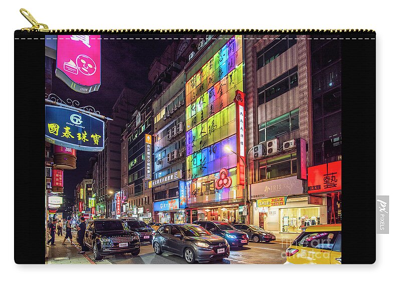 Hengyang Zip Pouch featuring the photograph Hengyang Road by Rob Sellers