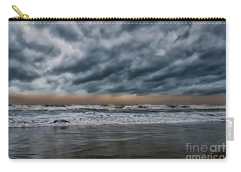 Ocean Zip Pouch featuring the photograph Here Comes The Hurricane by Lois Bryan