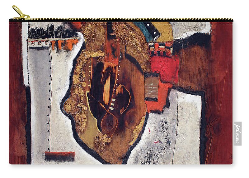 African Art Carry-all Pouch featuring the painting Here I Am Now by Michael Nene