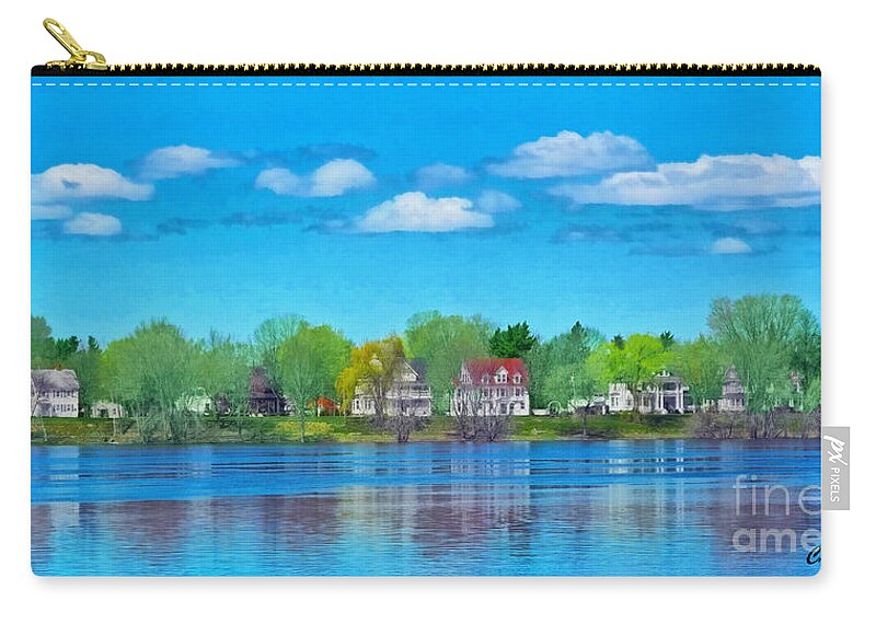 Fredericton Zip Pouch featuring the photograph Heritage Elegance by Carol Randall