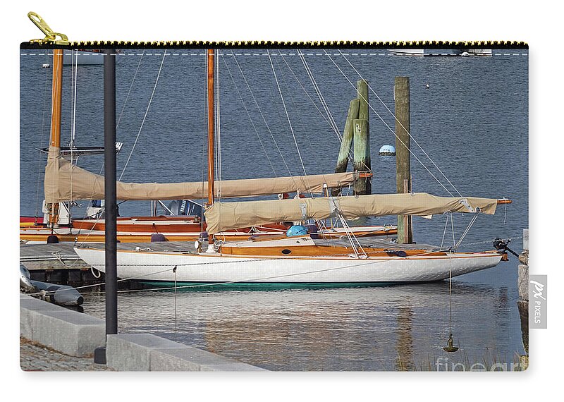Herreshoff's Zip Pouch featuring the photograph Herreshoff's Classic Sailboat Regatta 3328 by Butch Lombardi