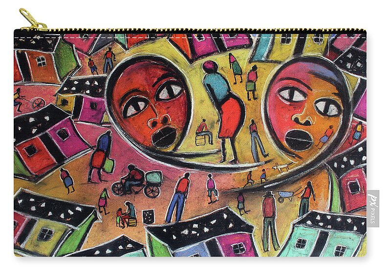  Carry-all Pouch featuring the painting Hey Sister by Eli Kobeli