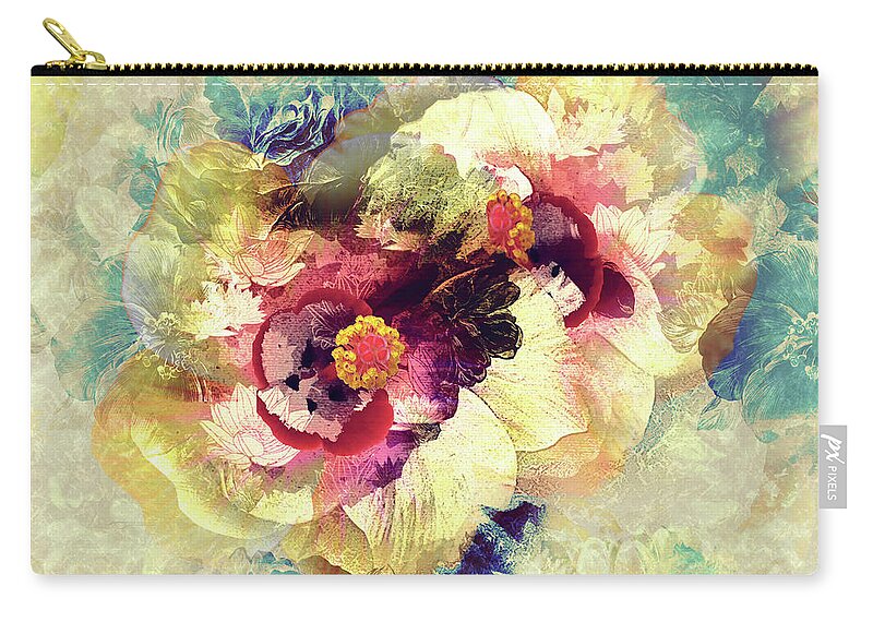 Digital Zip Pouch featuring the digital art Hibiscus Bunch by Anthony Ellis