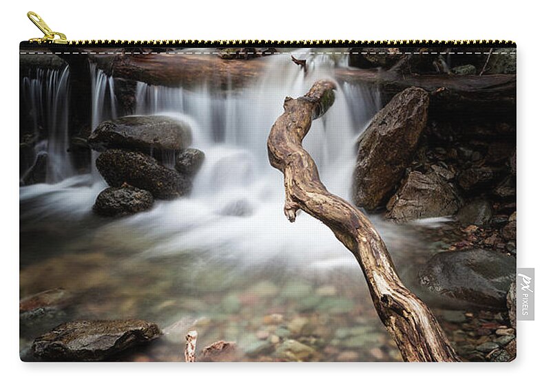 Waterfall Zip Pouch featuring the photograph Hidden Waterfall by Anita Nicholson