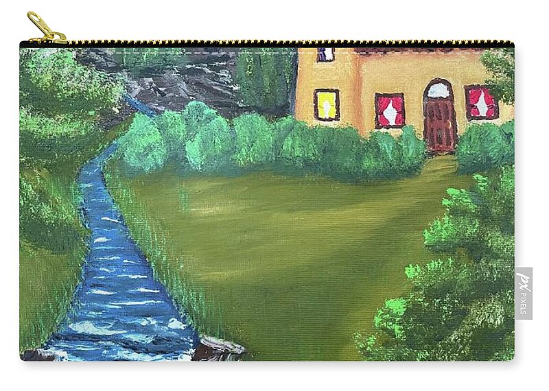 Oil Painting Zip Pouch featuring the painting Hideaway by Lisa White