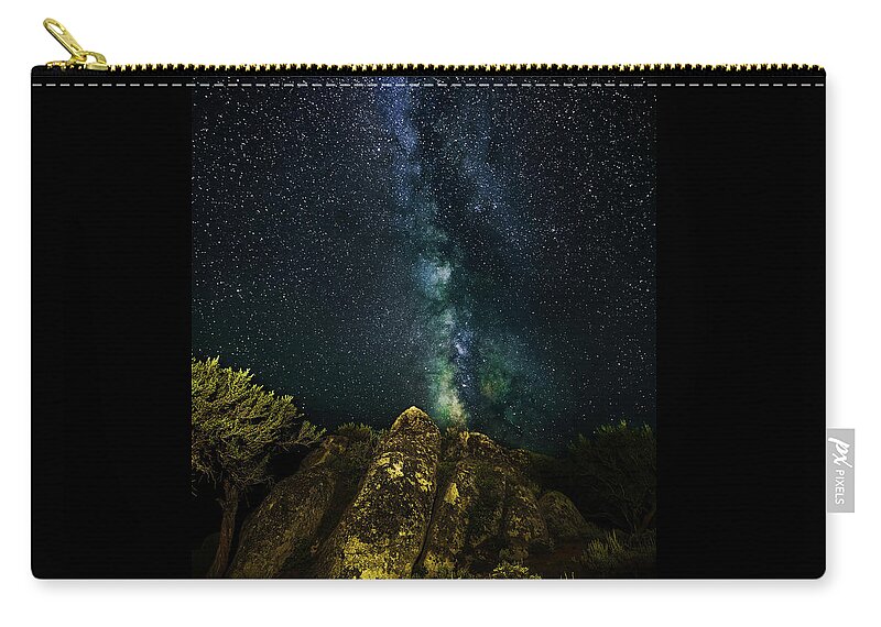 Milky Way Carry-all Pouch featuring the photograph High Desert Milky Way 2 by Ron Long Ltd Photography