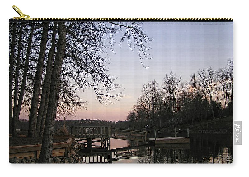  Zip Pouch featuring the photograph High Rock Dusk by Heather E Harman