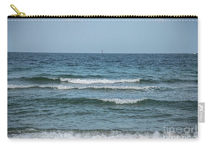 4723 Zip Pouch featuring the photograph High Tide at the beach by FineArtRoyal Joshua Mimbs
