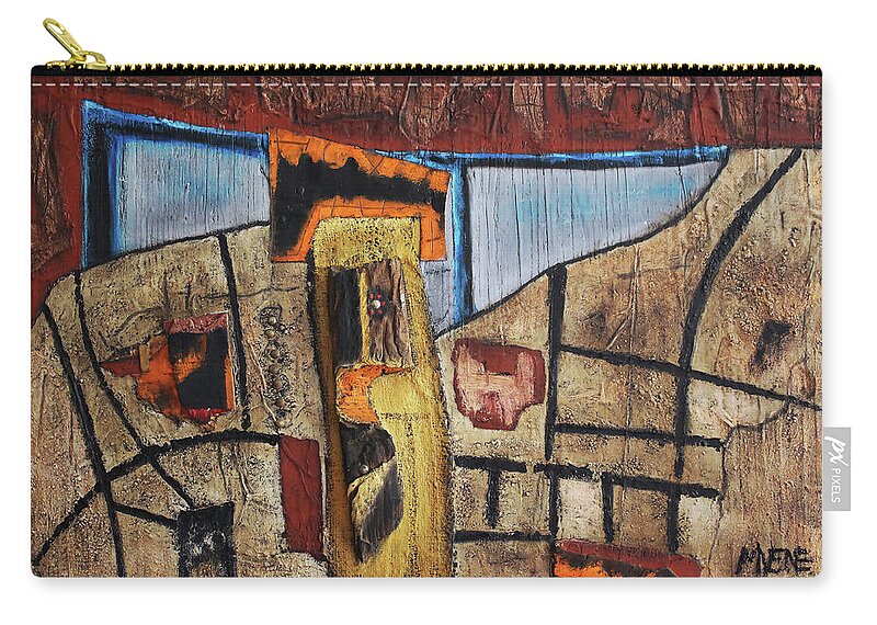 African Art Carry-all Pouch featuring the painting High Tower by Michael Nene
