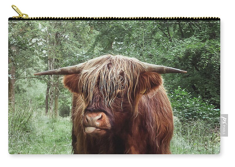 Highland Zip Pouch featuring the photograph Highlander Attitude by Nicklas Gustafsson