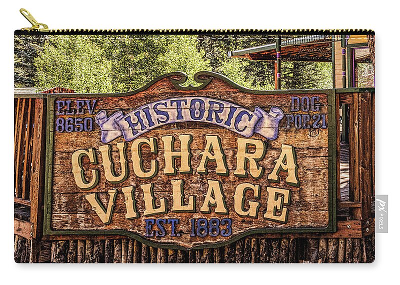 Colorado Zip Pouch featuring the photograph Historic Cuchara Village by Debra Martz