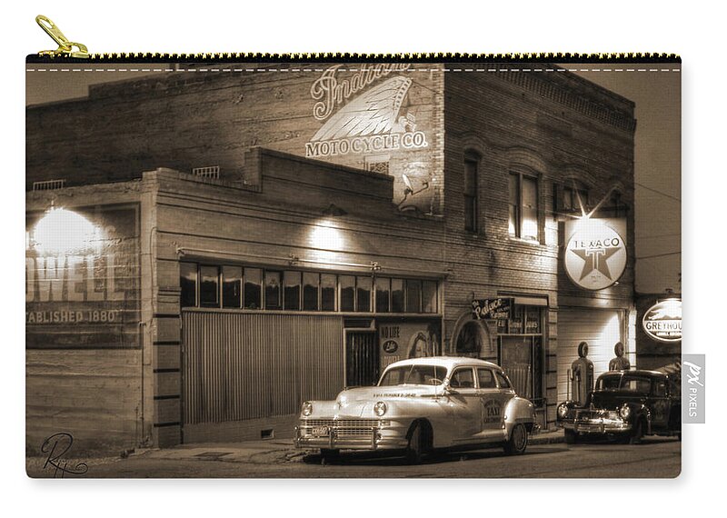 Fine Art Zip Pouch featuring the photograph Historic Lowell by Night by Robert Harris