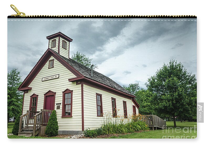 Historic Zip Pouch featuring the photograph Historic One-Room Schoolhouse - Elizabethtown - Kentucky by Gary Whitton