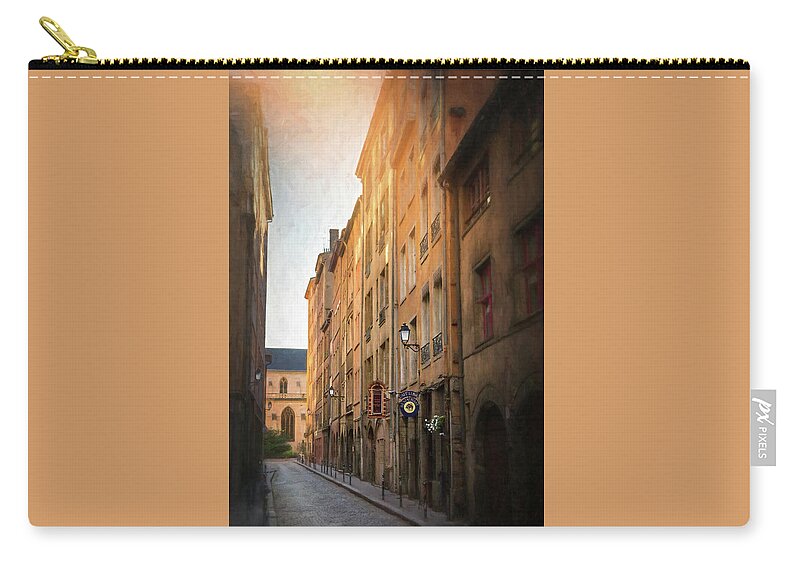 Lyon Carry-all Pouch featuring the photograph Historical Rue St Georges Vieux Lyon France by Carol Japp