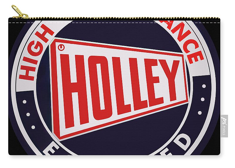 Holley Zip Pouch featuring the photograph Holley Sign by Flees Photos