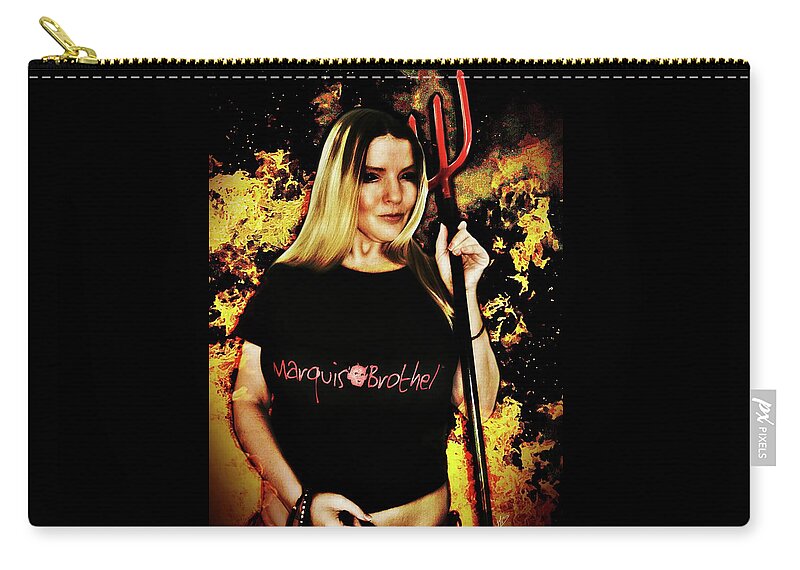 Fantasy Zip Pouch featuring the digital art Holly 4 by Mark Baranowski