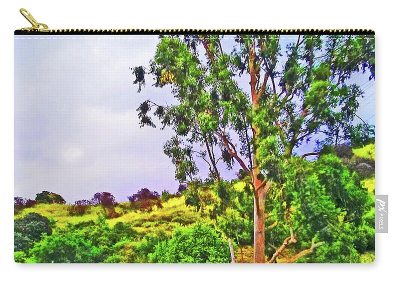 Trees Zip Pouch featuring the photograph Hollywood Hills Southeast by Andrew Lawrence